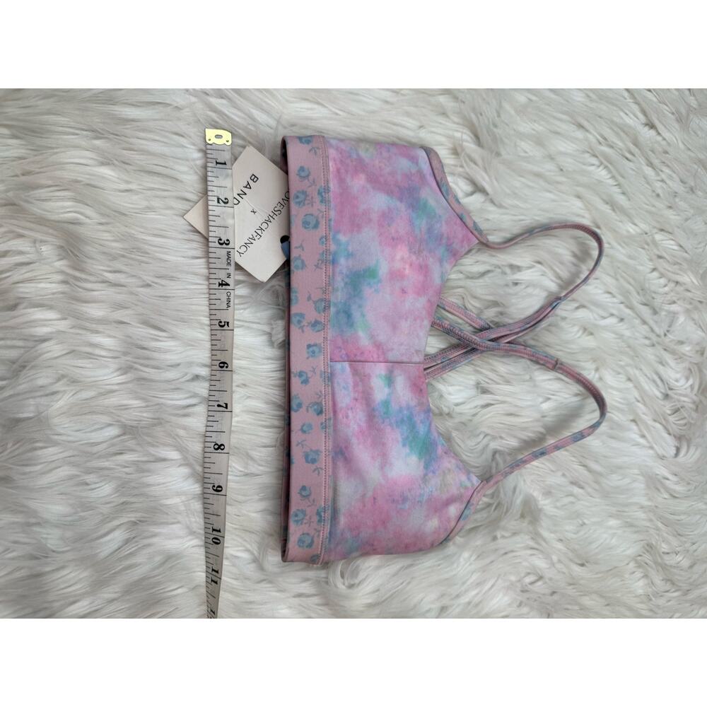 Love Shack Fancy x Bandier Strappy Bra Multi Tiedye Cotton Candy Size XXS NWT - Picture 5 of 9